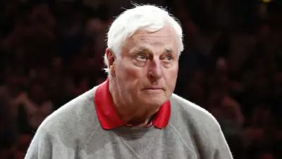 Bob Knight looks on