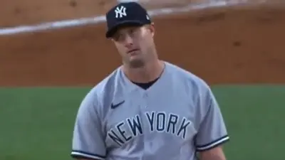 Gerrit Cole looking frustrated