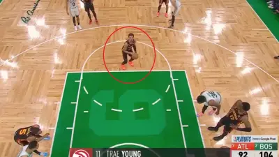 Trae Young at the line
