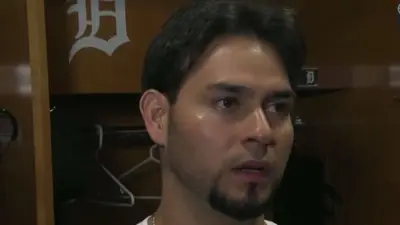 Anibal Sanchez in the clubhouse