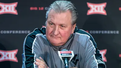 Bob Huggins at a press conference