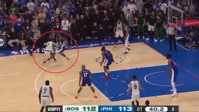 Jayson Tatum pushes off