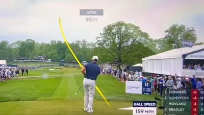 Jon Rahm after hitting a drive