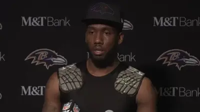 Josh Johnson talks with the media