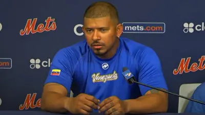Eduardo Escobar at a press conference
