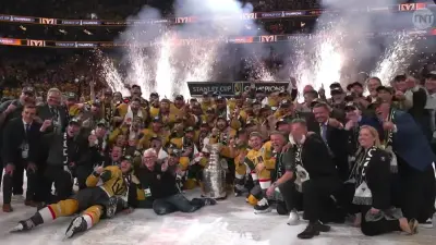 Vegas Golden Knights with the Stanley Cup