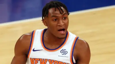 Immanuel Quickley in his Knicks uniform