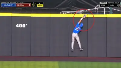 Jackson Gray leaps for a ball
