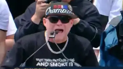 Michael Malone giving a speech