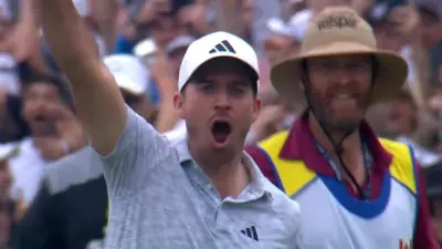 Nick Taylor celebrates