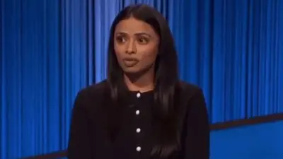A contestant gives a response on Jeopardy