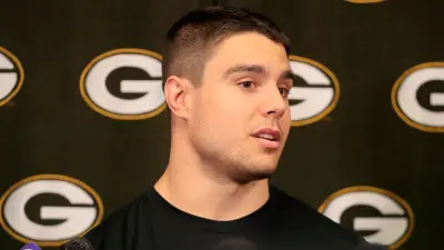 Blake Martinez at a Packers press conference