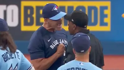 Pete Walker argues with an umpire