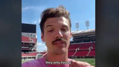 A fan snuck into Louisville stadium