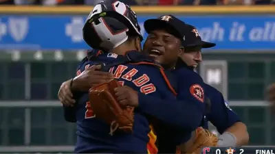 Framber Valdez celebrates