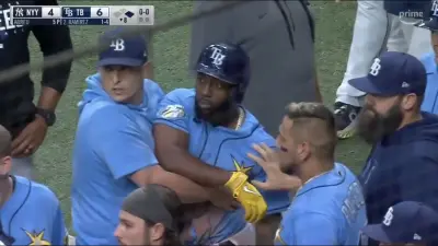 Randy Arozarena after the benches clear