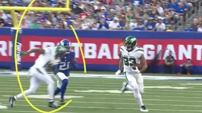 Randall Cobb hits Bobby McCain during Jets-Giants preseason finale