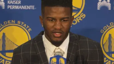 Jordan Bell at a press conference
