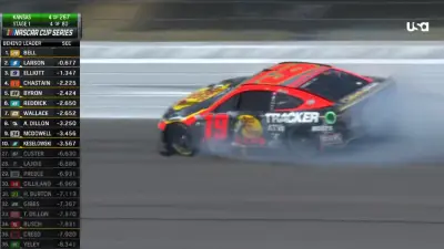 Martin truex Jr car smoking