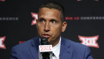Matt Campbell speaking to the media