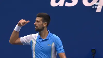 Novak Djokovic telephone celebration