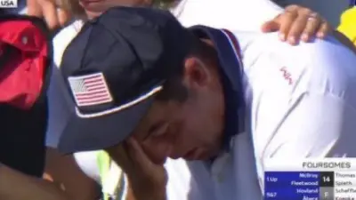 Scottie Scheffler crying