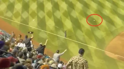 Diamondbacks fans throw paper airplanes during Game 4 of the 2023 World Series