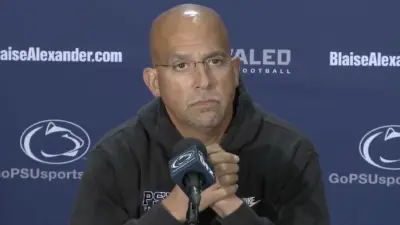 James Franklin at a press conference