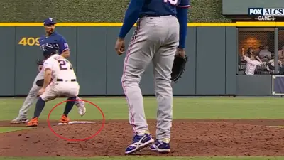 Jose Altuve near second base