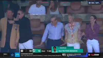 Stephen Ross doing the waddle