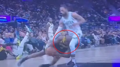 Chris Paul falling into Mike Conley's knees