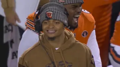 Justin Fields smiling