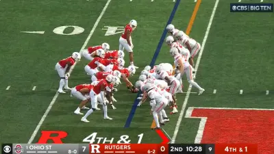 Rutgers lined up across from Ohio State