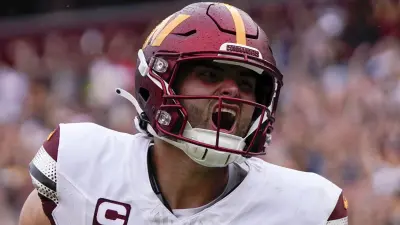 Sam Howell celebrating a play