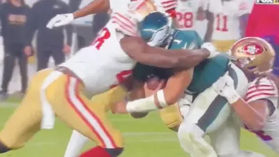 Jalen Hurts takes a big hit