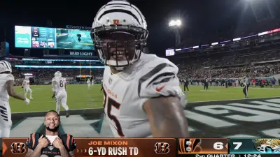 Bengals lineman Orlando Brown Jr. celebrates a touchdown