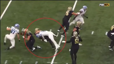 Derek Carr getting hit
