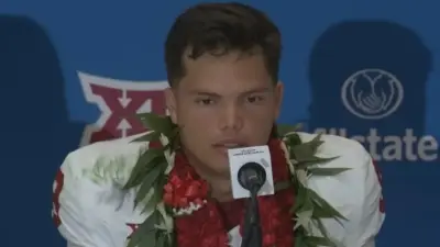 Dillon Gabriel talks with the media