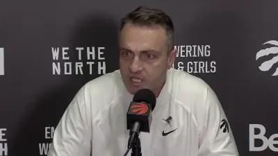 Raptors head coach Darko Rajakovic at a press conference