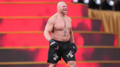 Brock Lesnar walking toward the ring