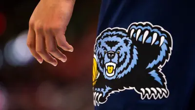 The logo of the Memphis Grizzlies on shorts