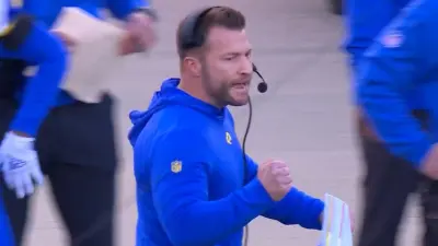 Sean McVay pumps his first