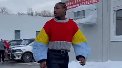 Stefon Diggs in a sweater