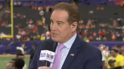 Jim Nantz before the Super Bowl