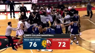 Fight breaks out after Texas A&M Commerce vs. Incarnate Word game