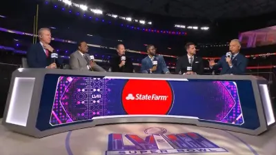 The CBS halftime set