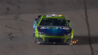 Kyle Busch car sparking