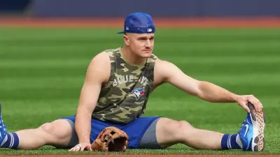 Matt Chapman stretching