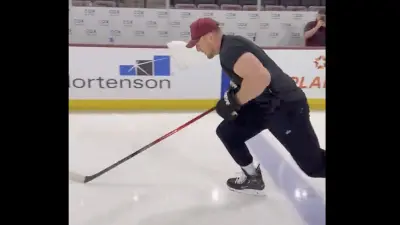 JJ Watt shows off his hockey skills