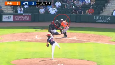Charlie Culberson hitting a batter